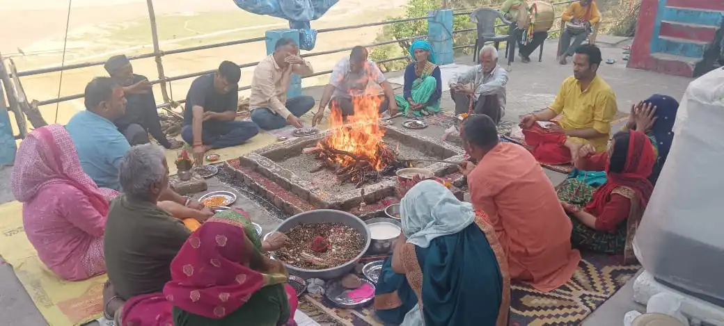 Traditional puja setup for dosh nivaran