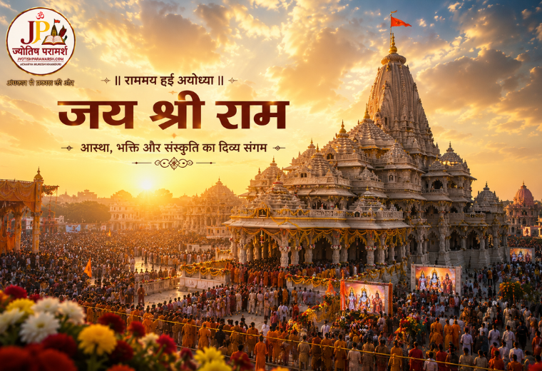 अयोध्या राम मंदिर का भव्य दृश्य